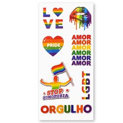 Cartela de Tatuagem Adesiva Temporária Orgulho 19 ... - L'amour Boutique Erótica