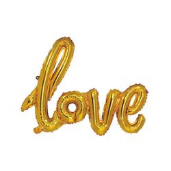 Balão Metalizado em Formato de Escrita Love 81 x 8... - L'amour Boutique Erótica