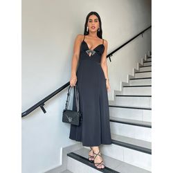 VESTIDO DECOTE LAÇO - 442005136021 - LAMUREOU