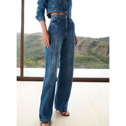 CALÇA PANTALONA JEANS NERVURA - 2480163803900001 - LAMUREOU