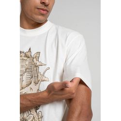 Camiseta Estampada Landfeet Branca Tema Cidade - Landfeet | Skateboard Shoes