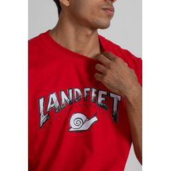 Camiseta Estampada Landfeet Vermelha Tema Rabisco - Landfeet | Skateboard Shoes