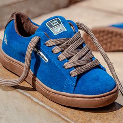 Tênis Skate Crossfit Casual Cano Baixo Lifestyle Crew Azul Royal - Landfeet | Skateboard Shoes