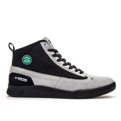 Tênis Landfeet Modelo JS - Lifestyle Drums Skate Cano Alto Branco Preto - Landfeet | Skateboard Shoes