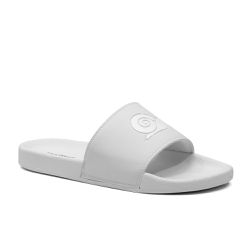 Chinelo Slide Logo Branco - Landfeet | Skateboard Shoes