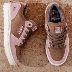 Tênis Skate Crossfit Casual Cano Baixo Lifestyle Trace Rosa BB - Landfeet | Skateboard Shoes
