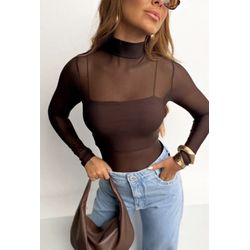 BODY TULE MARROM - 0000200008 - LA NELLI