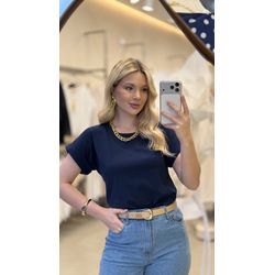 TEE LISA AZUL MARINHO - 0000230012 - LA NELLI