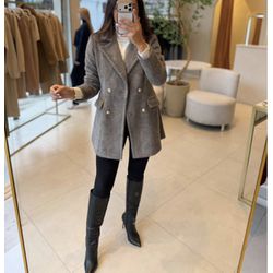 CASACO BLAZER CINZA MESCLA - 0000150010 - LA NELLI