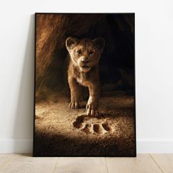 Leão 03 - Quadro com Moldura - Preto, Marrom, Rúst... - Las Quadros