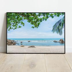 Praia 11 - Quadro com Moldura - Preto, Marrom, Rús... - Las Quadros