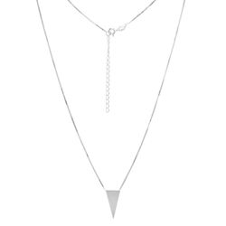 Gargantilha Triângulo Liso em Prata 925 - Latzi Joias 