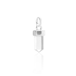 Pingente Mini Cristal Transparente em Prata 925 - Latzi Joias 