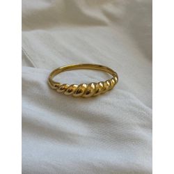 Bracelete Tubo Torcido Bold em Aço Inox Dourado - ... - LDSEMIJOIAS