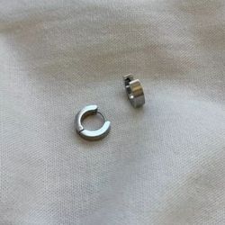 Brinco Argola Click Flat em Aço Ino... - Livia Domênico Semijoias