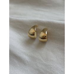 Brinco Hoop Volumoso Banhado em Ouro 18k - B-631OU... - LDSEMIJOIAS