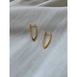 Brinco Curvo Escultural Banhado em Ouro 18k - BRX-... - LDSEMIJOIAS