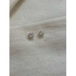 Brinco Ponto de Luz Clássico Banhado em Prata 925 ... - LDSEMIJOIAS