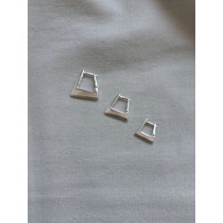 Trio de Brincos Geométricos Banhados em Prata 925 ... - LDSEMIJOIAS