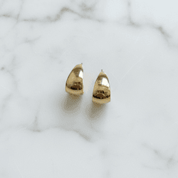 Brinco Hoop Volumoso Banhado em Our... - Livia Domênico Semijoias