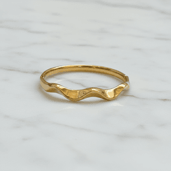 Bracelete Rígido Orgânico Wave em A... - Livia Domênico Semijoias