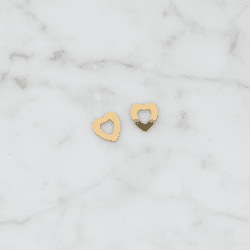 Brinco Stud Coração Minimalista em ... - Livia Domênico Semijoias