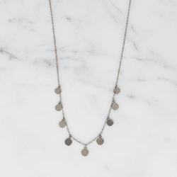 Colar Discos em Aço Inox Prata - CD... - Livia Domênico Semijoias