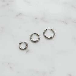 Trio Argolas Clicker Minimalistas e... - Livia Domênico Semijoias