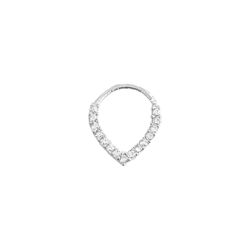 Piercing de Furo Zirconias Prata 925 - B3480 - LE BEAU