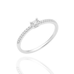 Anel Cravejado Valentina Prata 925 - A4425 - LE BEAU