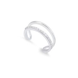 Anel Falange Duplo Cravejado Prata 925 - PD2435 - LE BEAU