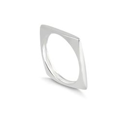 Anel Quadrado II Prata 925 - A4037 - LE BEAU