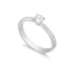 Anel Solitário Aurora Cristal Prata 925 - A4430 - LE BEAU