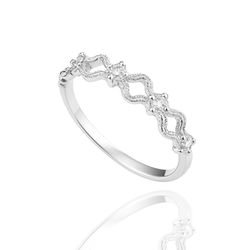 Anel Trevos Com Zircônias Cristal Prata 925 - A467... - LE BEAU