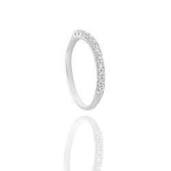 Anel Aparador Bia Cravejado Cristal Prata 925 - A4... - LE BEAU
