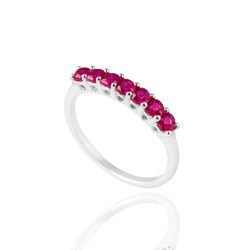 Anel Aparador Cravejado Pink Isis Prata 925 - A332... - LE BEAU