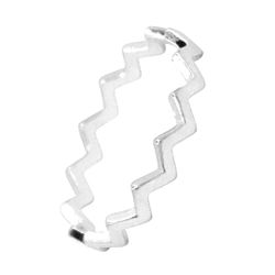 Anel Zig Zag Prata 925 - A2209 - LE BEAU