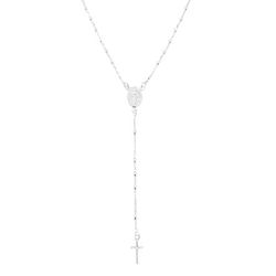 Colar Terço Nossa Senhora Das Graças 60cm Prata 92... - LE BEAU