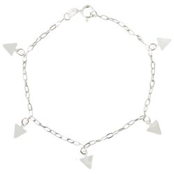Pulseira Plaquinha Triângulos Prata 925 - PPT005 - LE BEAU