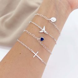 Pulseira Medalha Nossa Senhora Aparecida Prata 925... - LE BEAU