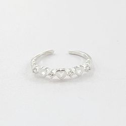Anel Falange Corações Zirconias Prata 925 - PD2253... - LE BEAU