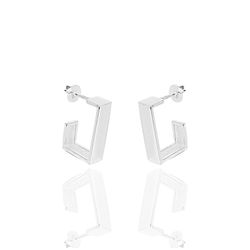 Brinco Argola Quadrada 4mm Prata 925 - B4131 - LE BEAU
