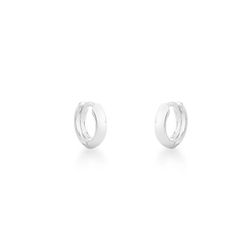 Brinco Argolinha de Click Lisa 8mm Prata 925 - BGN... - LE BEAU