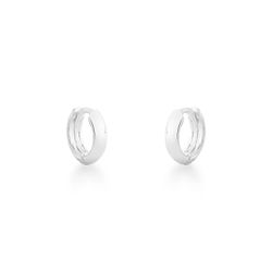 Brinco Argolinha de Click Lisa 10mm Prata 925 - BG... - LE BEAU
