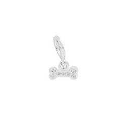 Berloque Pet Ossinho Cravejado Prata 925 - P2328 - LE BEAU