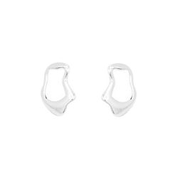 Brinco Orgânico Ondulado 1,9cm Prata 925 - B4577 - LE BEAU