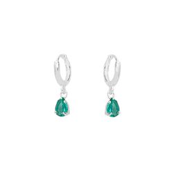 Brinco Argolinha Gota Color Prata 925 - B2406+P - LE BEAU
