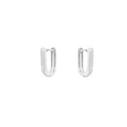 Brinco Argolinha Oval Mari P 1cm Prata 925 - b4226... - LE BEAU
