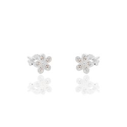 Brinco Flor Com Zircônia G 8mm Prata 925 - BPZ925... - LE BEAU