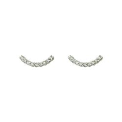 Brinco Curvado Cravejado Prata 925 - B3247 - LE BEAU